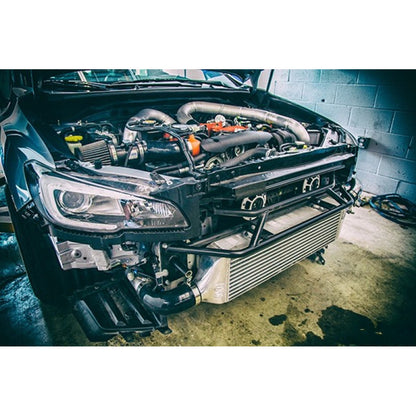 Turbo XS FMIC with Wrinkle Black Pipes for 2015-2021 Subaru STI - Installed 1