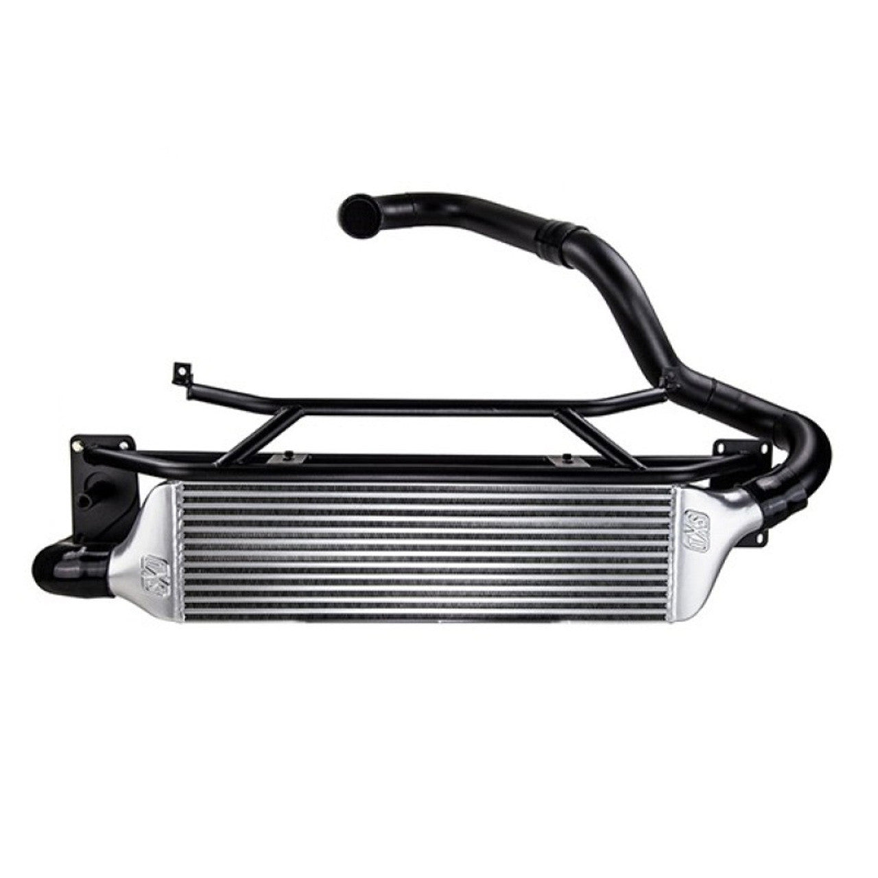 Turbo XS FMIC for 15-21 Subaru WRX - Wrinkle Black Pipes - W15-FMIC-BLK