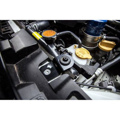 Turbo XS 15-21 Subaru WRX/STI Billet Aluminum Radiator Stay - Black - W15-RADSTAY-BLK - Installed