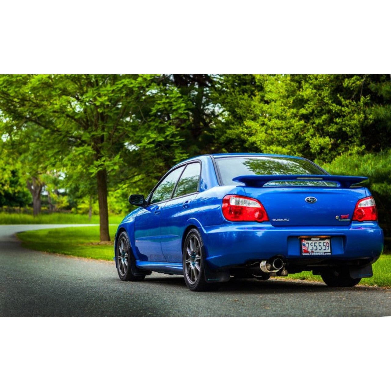 Turbo XS 02-07 WRX-STi Catback Exhaust Polished Tips - WS02-CBE - Installed
