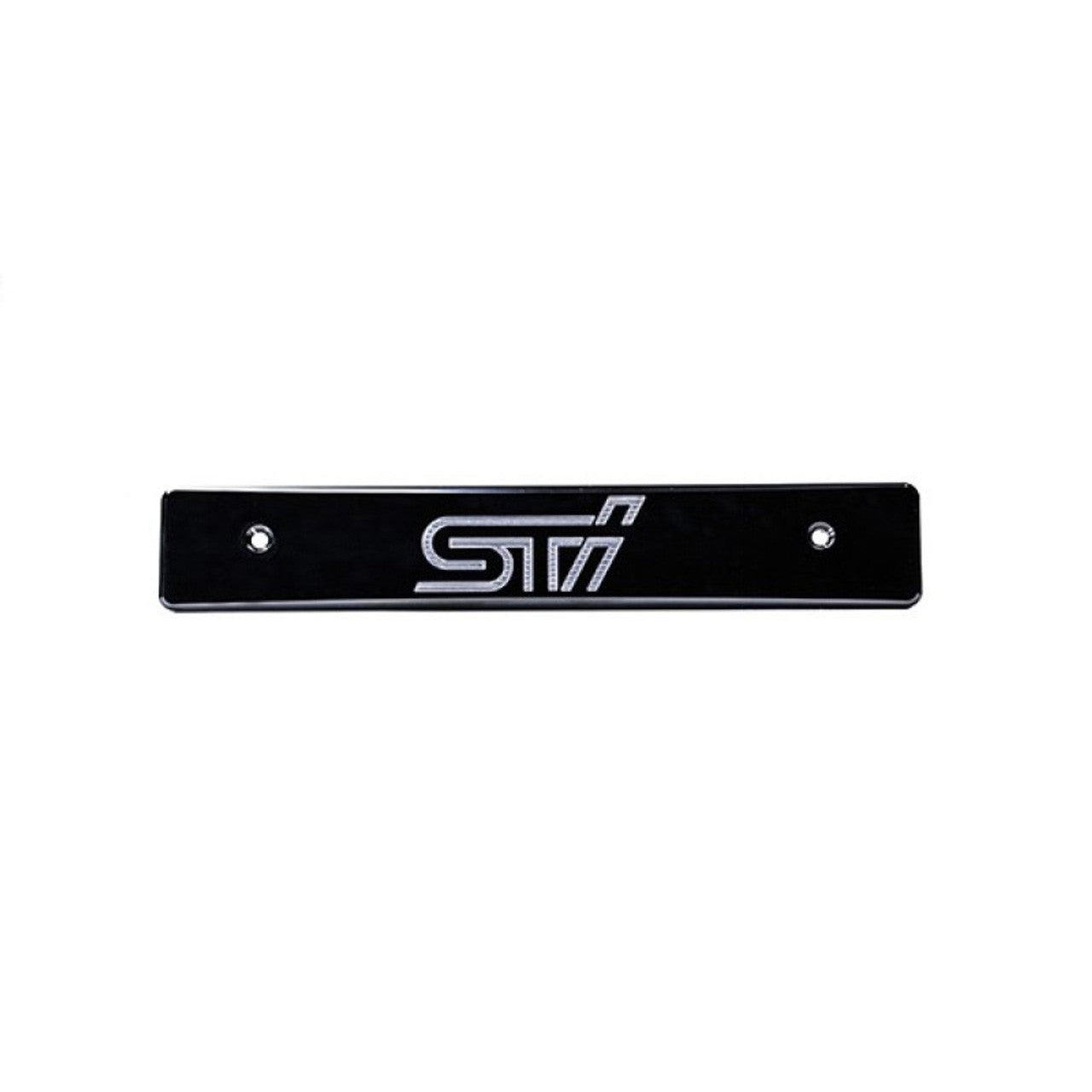 Turbo XS 08-14 Subaru WRX/STi Billet Aluminum License Plate Delete Black Machined STi Logo - WS08-LPD-BLK-STI