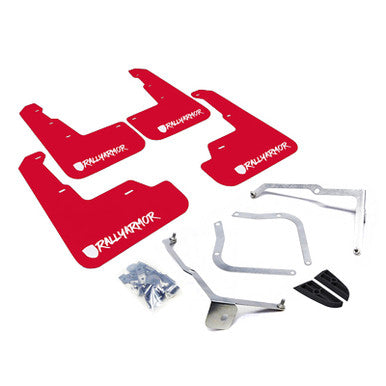 Rally Armor 15-21 Subaru WRX/STI Red Mud Flap White Altered Font Logo - MF32-UR-RD/WH-X