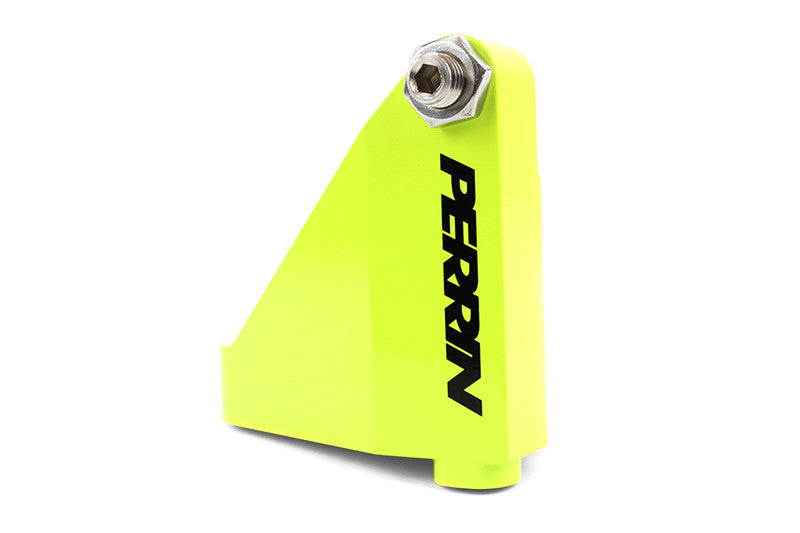 PERRIN Master Cylinder Brace for 2015-21 Subaru WRX / STI - Neon Yellow Finish - Angle 2