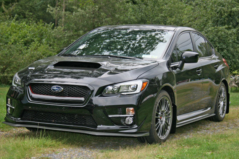 Rally Armor 15-21 Subaru WRX/STI (Sedan ONLY) White UR Mud Flap w/ Red Logo - MF32-UR-WH/RD - Installed 10