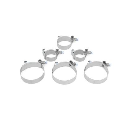 Mishimoto Subaru 02-07 WRX/04-07 STi Top-Mount Intercooler Kit - Silver/Black Hoses - Not For iRHD - MMTMIC-WRX-01SLBK - Clamps