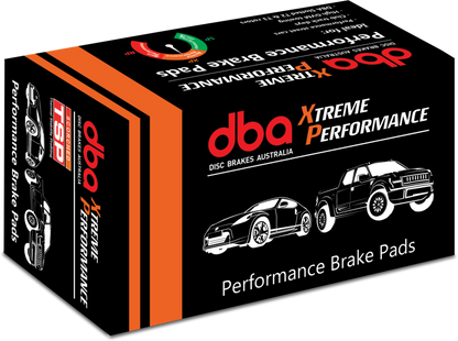 DBA Rear Xtreme Performance Brake Pads For 2002-07 Subaru WRX - DB1672XP - in package