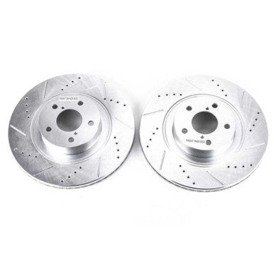 Power Stop Evolution Drilled & Slotted Front Rotors For 2008-14 Subaru WRX, 13-24 BRZ - Pair - JBR1165XPR