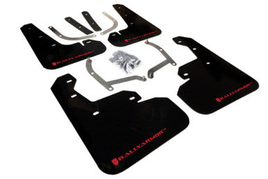 Rally Armor 17-23 Subaru Impreza 4D/5D Black UR Mud Flap w/Red Logo - MF45-UR-BLK/RD