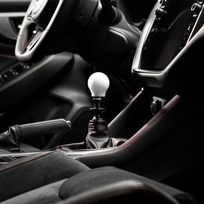 COBB Subaru 6-Speed Weighted COBB Shift Knob - White w/ Black and Red Collar - 213360-W - Installed 2