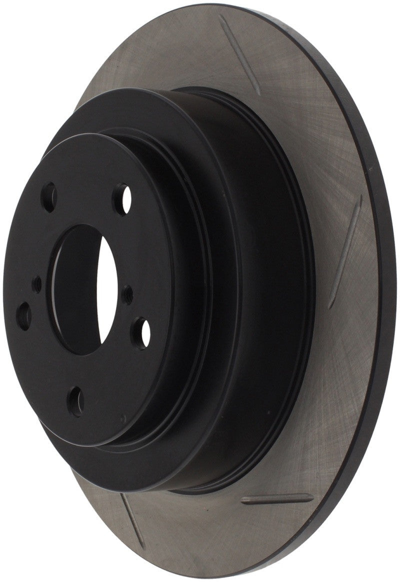 StopTech Power Slot 02-05 WRX Rear Left Sportstop Slotted Rotor - 126.47011SL - Close-up 2