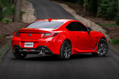 MBRP 12-22 Subaru BRZ 17-22 Toyota GR86 Stainless Steel 3in Cat-Back-Single Rear Exit w Burnt Tip - S48063BE - lifestyle view