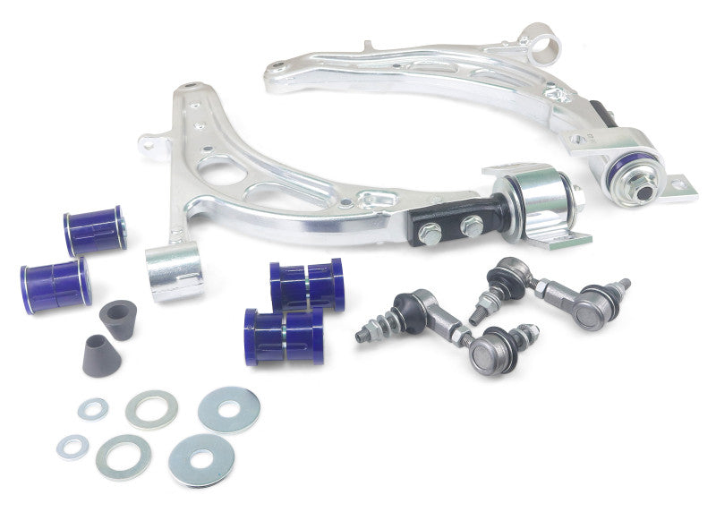 SuperPro 02-05 Subaru Impreza WRX / 04-06 WRX STI Front Lower Alloy Control Arm Kit - ALOY0020K - Angle 2