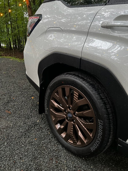 Rally Armor 25-26 Subaru Forester & Hybrid Black UR Mud Flap w/Metallic Black Logo - Installed 7