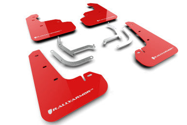 Rally Armor Red UR Mud Flap w/ White Logo for 2024 Subaru Impreza - MF105-UR-RD-WH