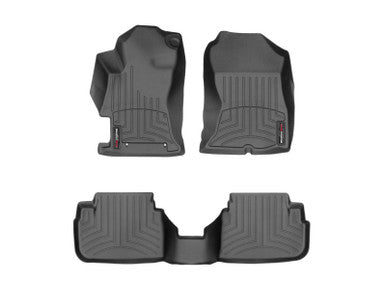 WeatherTech Front & Rear FloorLiner For 2017-23 Subaru Impreza - Black - 441107-1-2