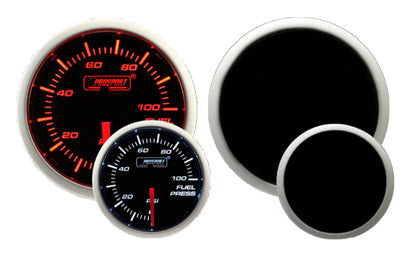 Prosport 52mm Amber / White - Fuel Pressure Gauge