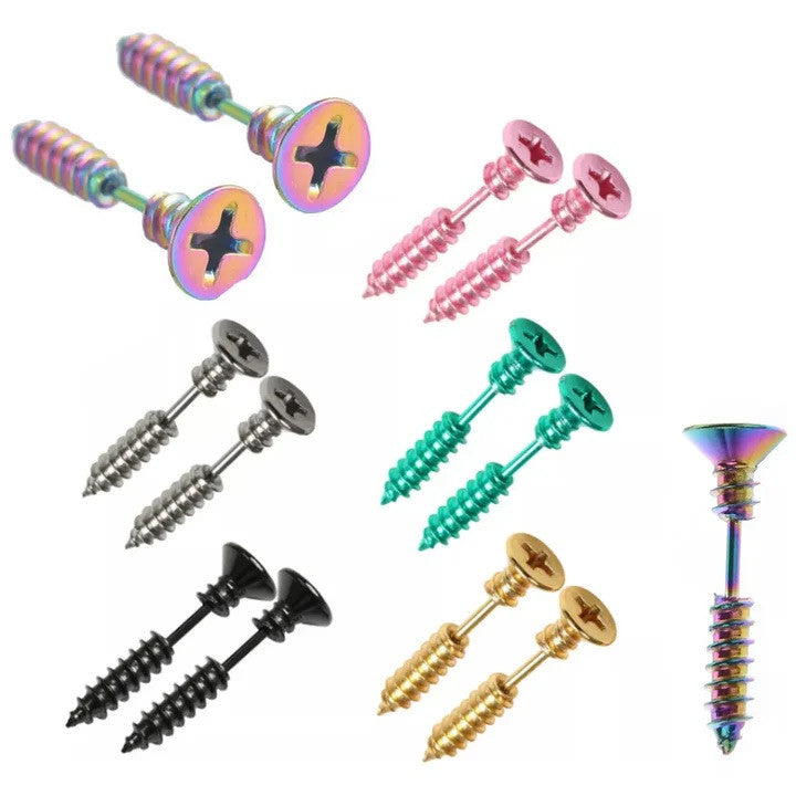 Garage Girls Jewelry Screw Earrings