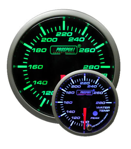 Prosport 52mm Premium Water Temperature Green/White